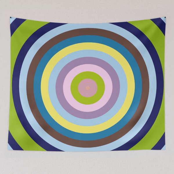 Item preview, Concentric Circles in Green, Blue, Lilac and Yellow designed and sold by KaSaPo.
