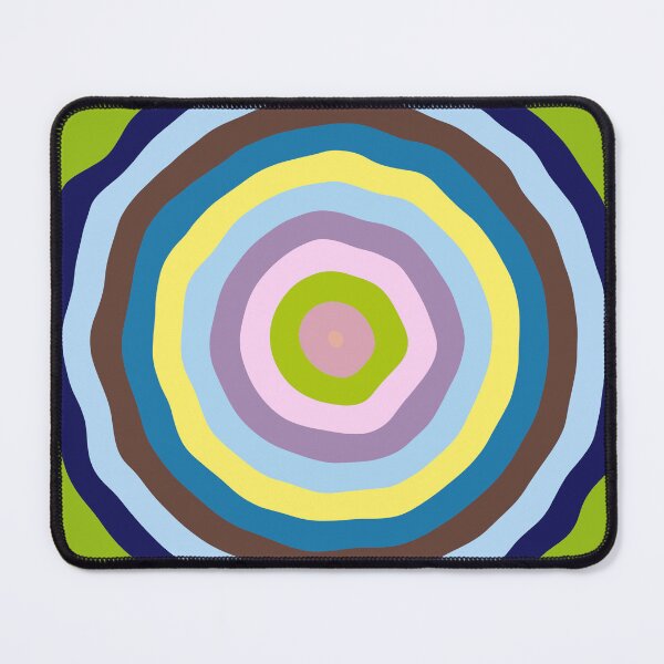 Item preview, Concentric Wavy Circles in Green, Blue, Lilac and Yellow designed and sold by KaSaPo.