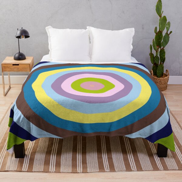 Item preview, Concentric Wavy Circles in Green, Blue, Lilac and Yellow designed and sold by KaSaPo.