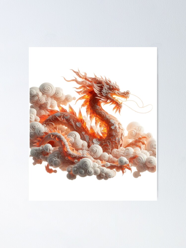 Thumbnail 1 of 3, Poster, dragon designed and sold by Vohsergo.