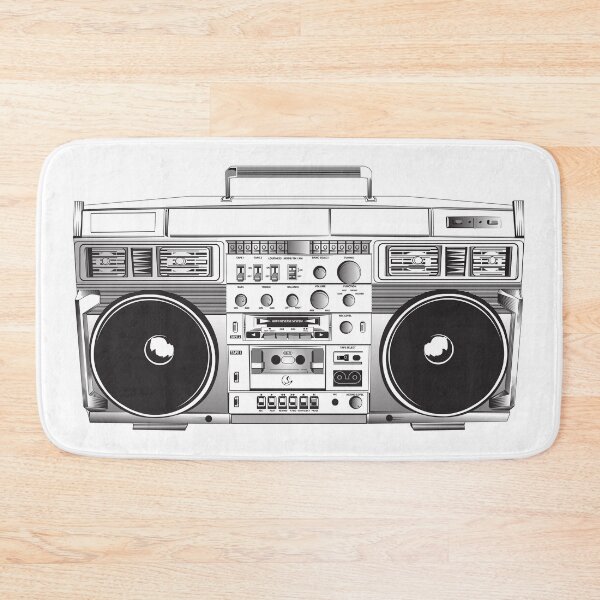 Item preview, "Retro Boombox Line art – Vintage Music Lover’s Design" designed and sold by jayson salvador.