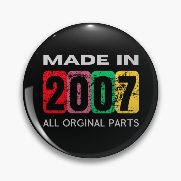 Item preview, Made in 2007 - Vintage Retro Design | Unique Anniversary & Birthday Gifts designed and sold by Psycho-Crazy.