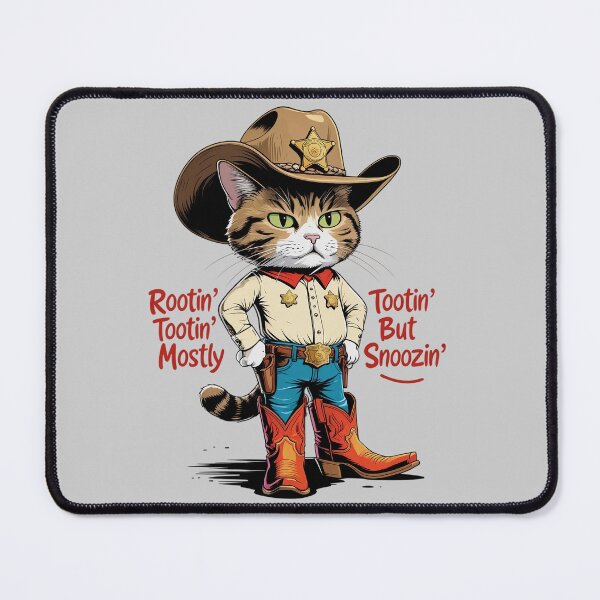 Item preview, Rootin' Tootin' Mostly Snoozin' – Cowboy Sheriff Cat designed and sold by DigitalColorInk.