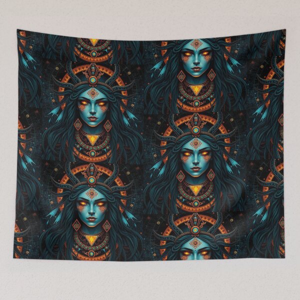 Item preview, Hecate Cyberpunk Illuminated Ancient Art  designed and sold by Creativity Meets Healing.
