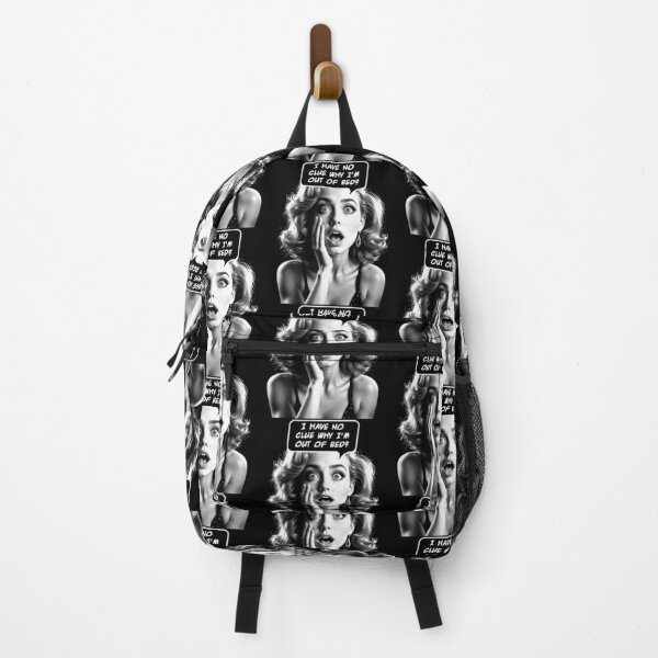 Item preview, I Have No Clue Why I'm Out Of Bed Sarcastic Pop Art Girl designed and sold by GrandeDuc.