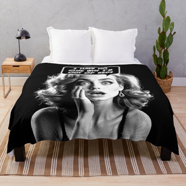 Item preview, I Have No Clue Why I'm Out Of Bed Sarcastic Pop Art Girl designed and sold by GrandeDuc.