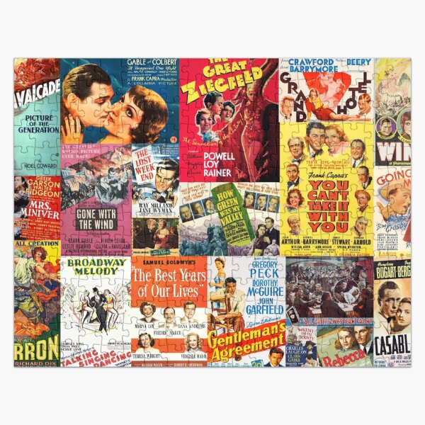 Classic movie posters from first 20 best picture winners Jigsaw Puzzle