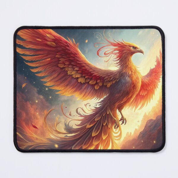 Item preview, Majestic Phoenix Bird illustration,Golden Phoenix,Mythical Firebird designed and sold by Jimy11.