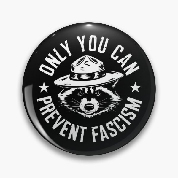 Item preview, Retro Political Statement – Raccoon Ranger Anti-Fascism Design designed and sold by love3617.