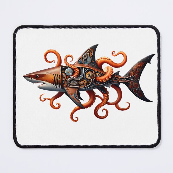 Item preview, Steampunk Shark T-Shirt | Victorian Deep Sea Fusion | Sci-Fi Fantasy Art designed and sold by AnnDesignStudio.