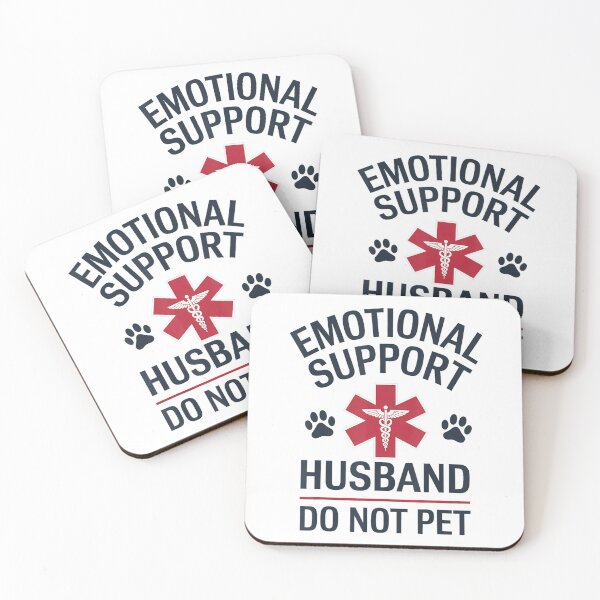 Item preview, Emotional Support Husband Do Not Pet Funny Retro designed and sold by FantasyFablesC.