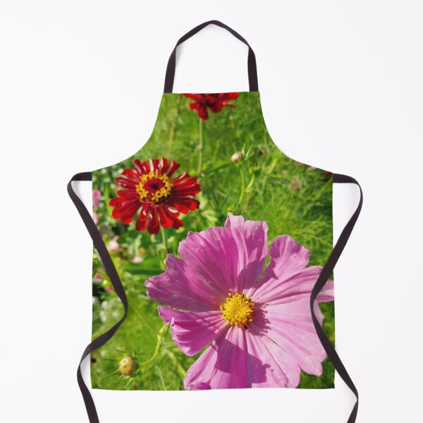 Item preview, Pink Cosmos and Red Zinnia Flowers designed and sold by Debbie Schulte.