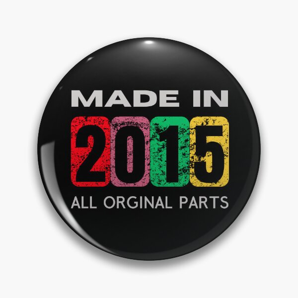 Item preview, Made in 2015 - Nostalgic Retro Gift | Unique Custom Apparel designed and sold by Psycho-Crazy.