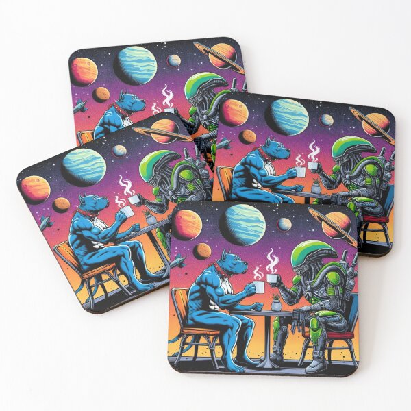 Item preview, cute dog and fantastic alien designed and sold by Dogandesighn.