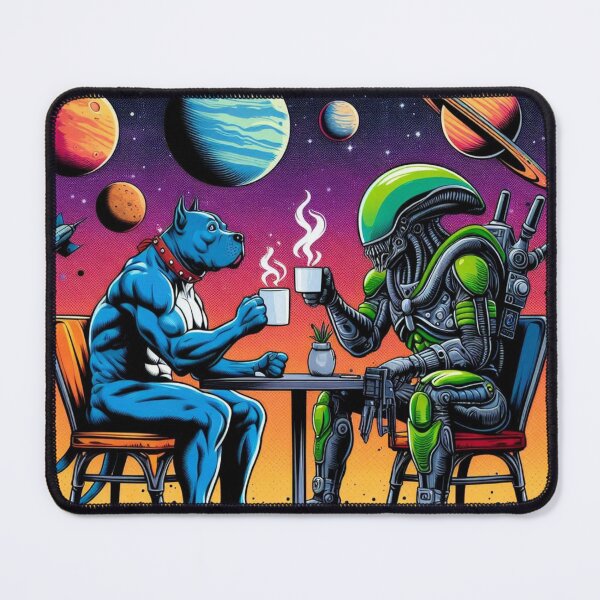 Item preview, cute dog and fantastic alien designed and sold by Dogandesighn.