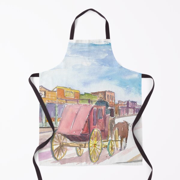 Item preview, Tombstone Stagecoach Rolling Past Old Western Storefronts designed and sold by artshop77.