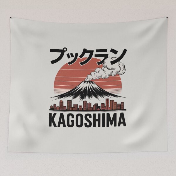 Item preview, Kagoshima – Vintage Volcano View designed and sold by SignumShop.