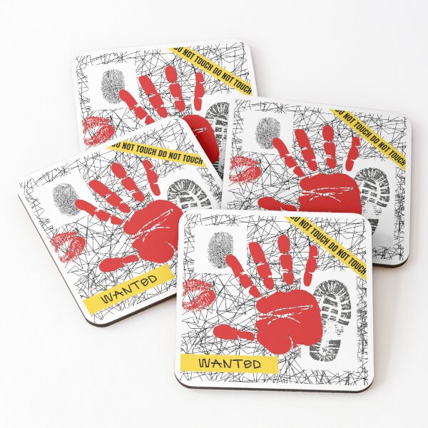 Item preview, Wanted, do not touch, red handprint designed and sold by silent-violin.