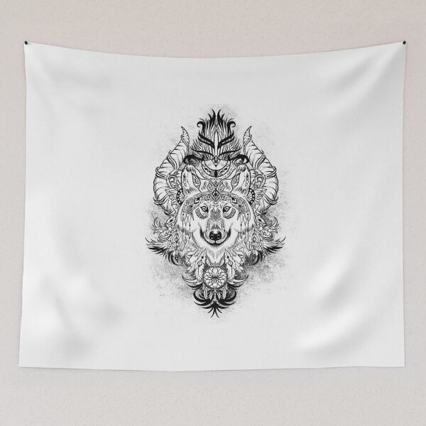 Item preview, Brother Wolf Tribal Design designed and sold by rafaellagoart.