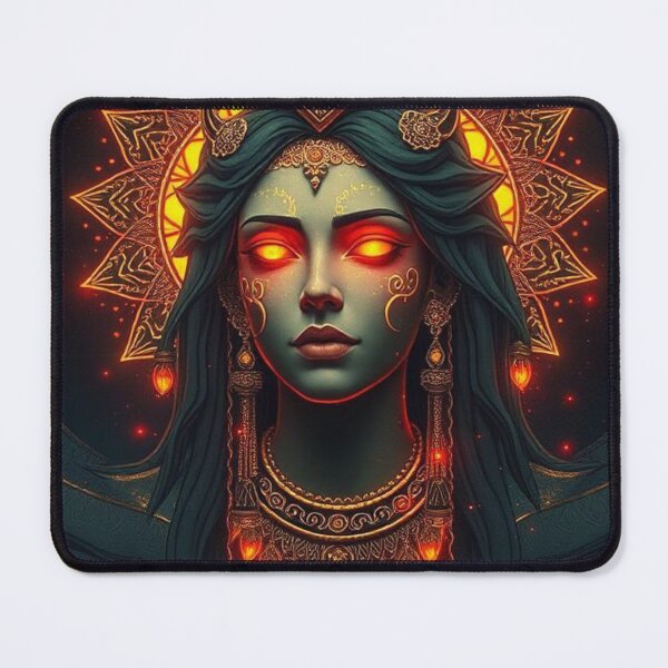 Item preview, Cyberpunk Goddess of Fire - Futuristic Illuminated Supernatural Being designed and sold by Creativity Meets Healing.