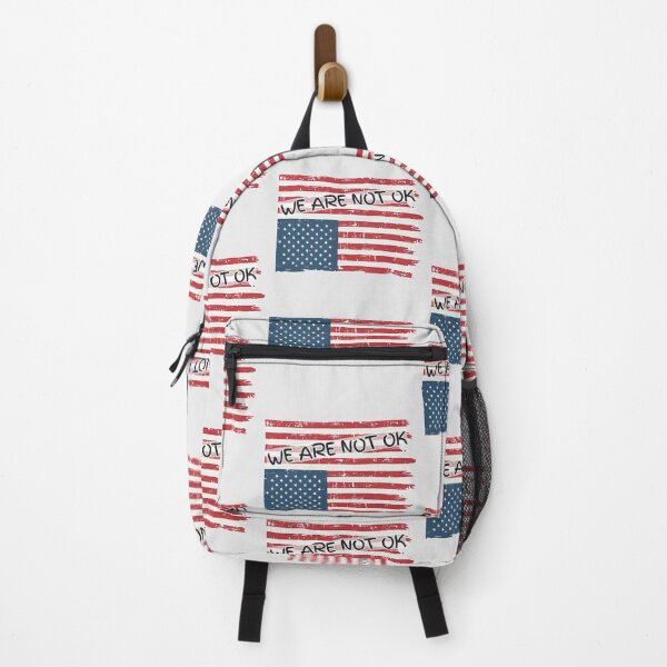 Item preview, We Are Not Okay American Flag Upside Down designed and sold by HowToCanadian.