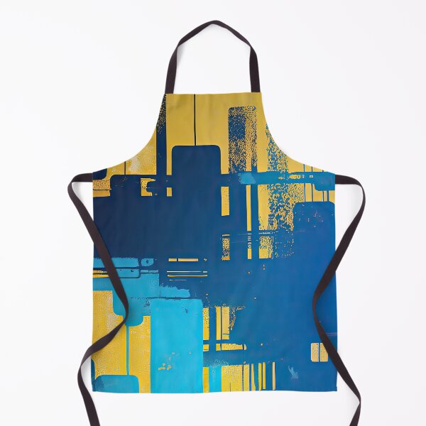 Item preview, 4853 abstract geometric modern dynamic vibrant blue yellow designed and sold by j5rson.