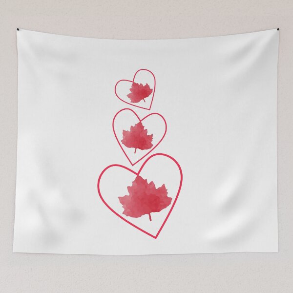 Item preview, I Love Canada Maple Leaf Hearts designed and sold by Sartoris Art.