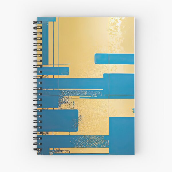 Item preview, 4854 abstract geometric modern blue gold rectangle line futuristic design depth designed and sold by j5rson.
