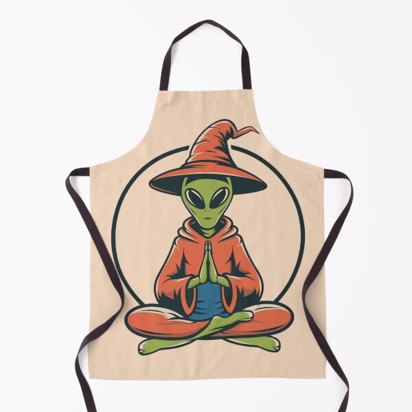 Item preview, an alien dressed as a wizard with a wizard hat, sitting in a meditation position designed and sold by 123ks.