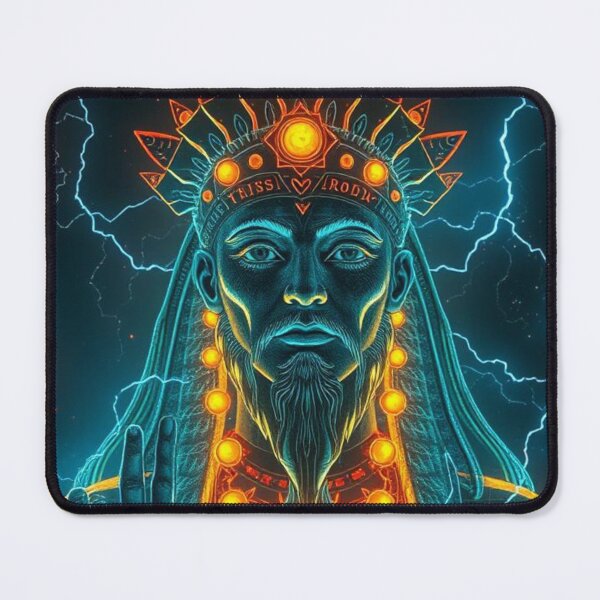 Item preview, Cyberpunk God of Lightning - Futuristic Hindu Mythology designed and sold by Creativity Meets Healing.