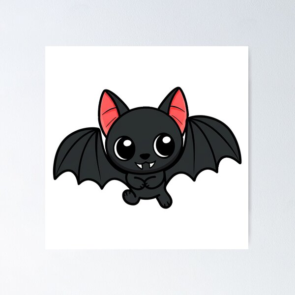 Item preview, Cute Vampire Style Bat Illustration designed and sold by Templatemini.