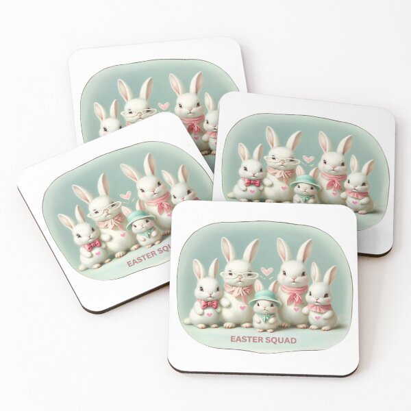 Item preview, Easter Squad Family – Cute Pastel Bunny Group  designed and sold by VibeVault12.