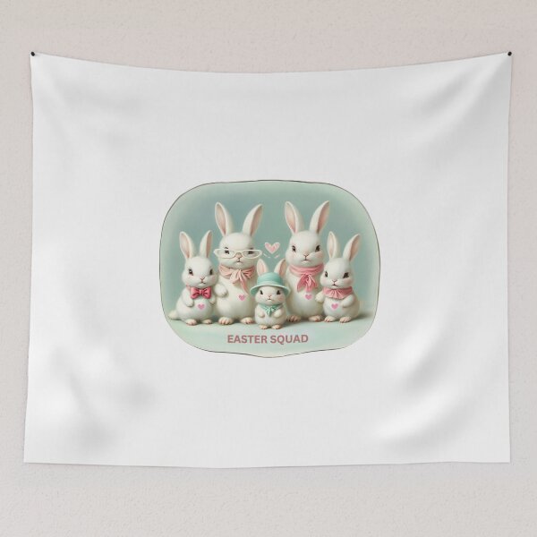 Item preview, Easter Squad Family – Cute Pastel Bunny Group  designed and sold by VibeVault12.