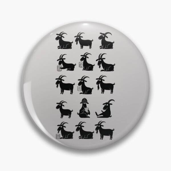 Item preview, silhouette illustrations showcasing goats designed and sold by 123ks.
