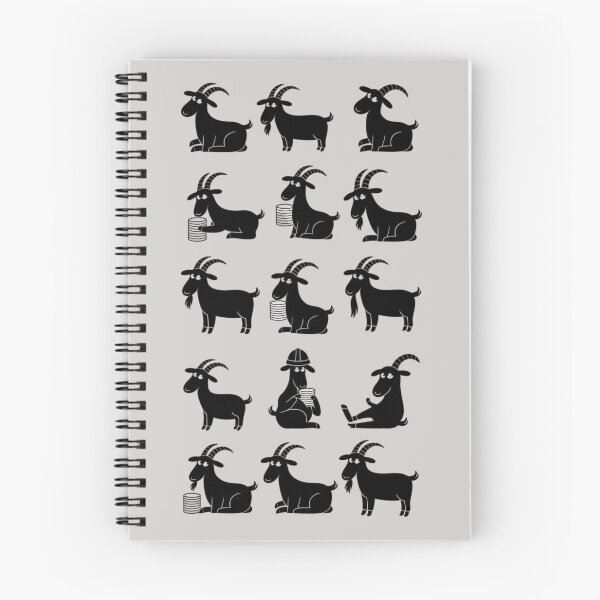 Item preview, silhouette illustrations showcasing goats designed and sold by 123ks.
