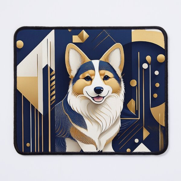 Item preview, Modern Geometric Corgi – Stylish Minimalist Art Print designed and sold by Rethrowback.