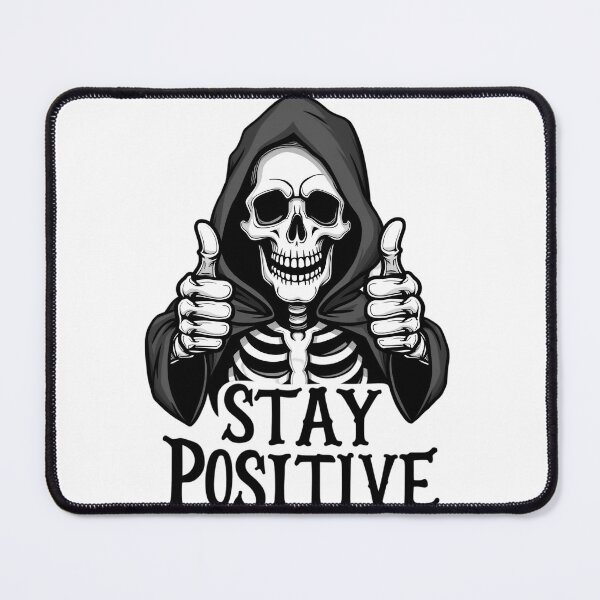 Item preview, Stay Positive Grim Reaper Skeleton Thumbs Up Funny Design designed and sold by 9xClub.