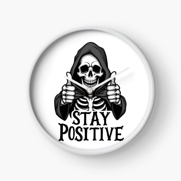 Item preview, Stay Positive Grim Reaper Skeleton Thumbs Up Funny Design designed and sold by 9xClub.