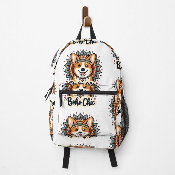 Item preview, Corgi Boho Chic – Artistic Style & Effortless Charm designed and sold by zoughlal.