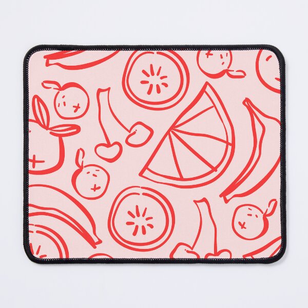 Item preview, Red Fruit Pattern on Peach Background – Aesthetic Minimalist Fruit Design designed and sold by TropicalTrails.