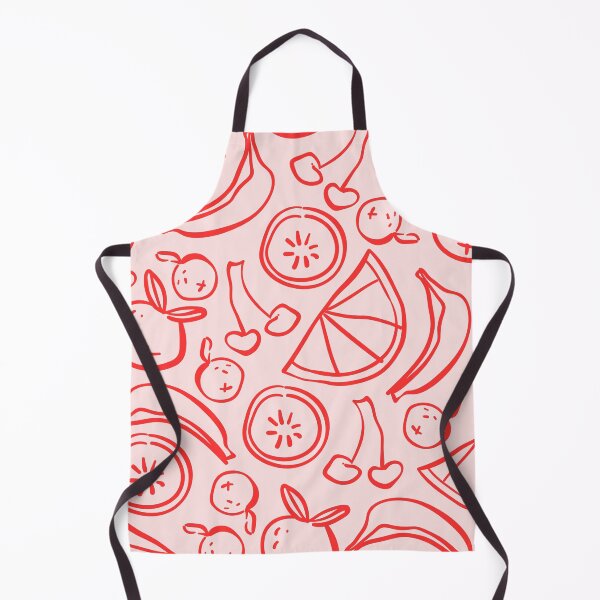 Item preview, Red Fruit Pattern on Peach Background – Aesthetic Minimalist Fruit Design designed and sold by TropicalTrails.