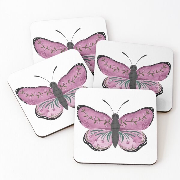 Item preview, Pink Floral Butterfly designed and sold by spoonlessmarket.