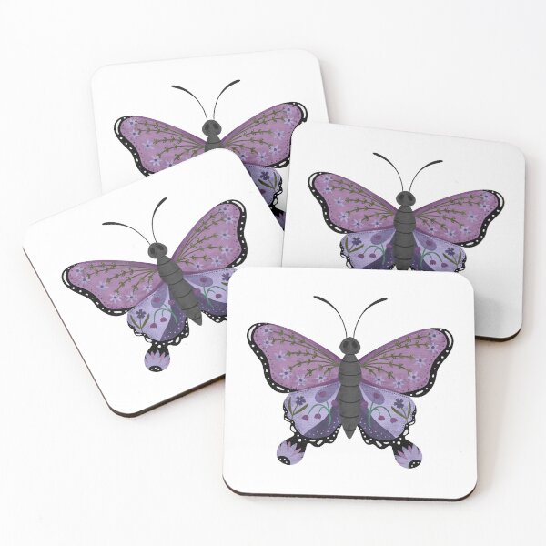 Item preview, Purple Floral Butterfly designed and sold by spoonlessmarket.