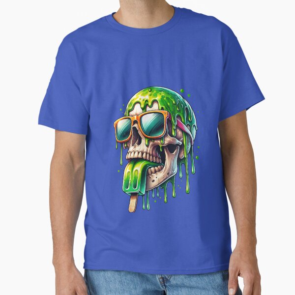 Vista previa del artículo con la obra «calavera y paleta derretidas», diseñado y vendido por PeggyPlatapus.