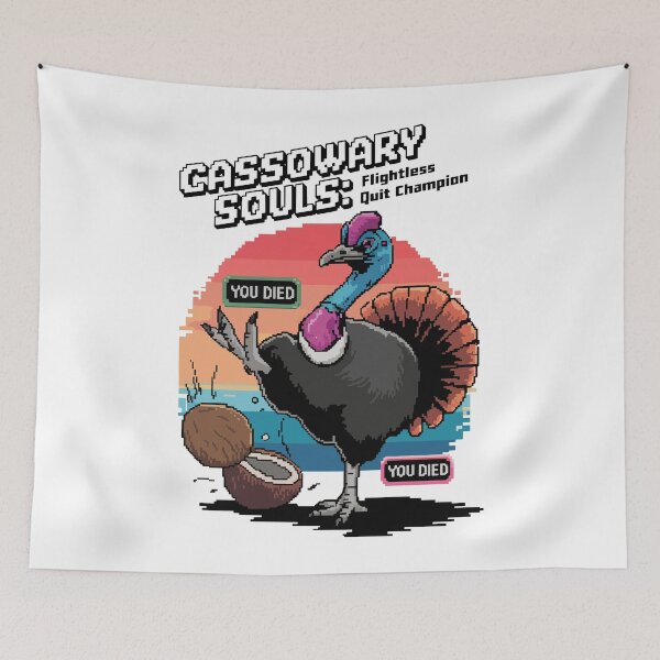 Item preview, Pixel Cassowary Souls: The Deathly Stride designed and sold by NaturePixel.