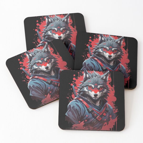 Item preview, A menacing evil ninja wolf design  designed and sold by AmazingShop12.