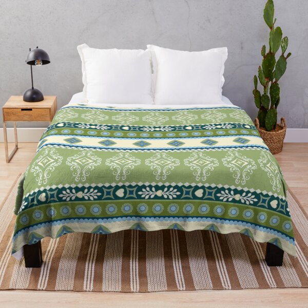Item preview, Green Forest Folk Art Border Pattern Seamless Repeat designed and sold by Sharon Schwalbe.