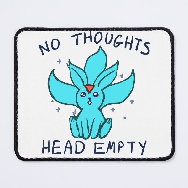 Item preview, no thoughts designed and sold by mewpercat.