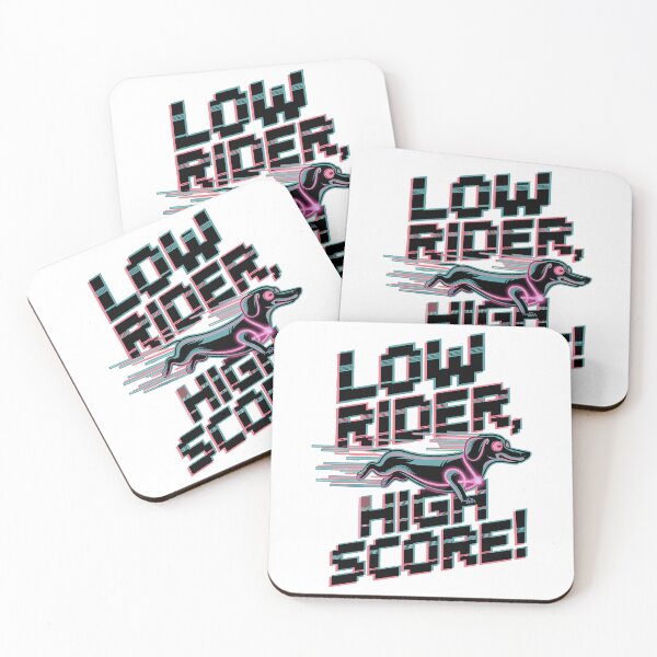 Item preview, Retro Gamer Dachshund – Low Rider High Score Design designed and sold by NaturePixel.