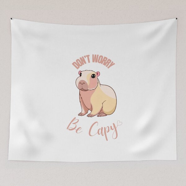 Item preview, Don't Worry Be Capy – Cute Realistic Capybara Art designed and sold by amandaline.